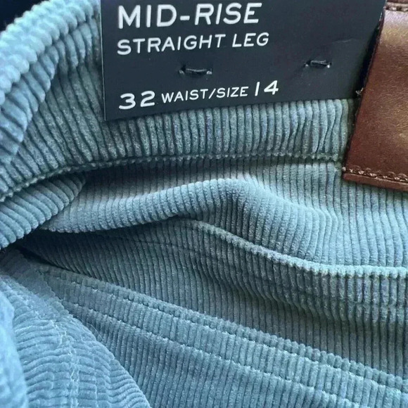 Stretch Corduroy Mid-Rise Straight Leg Pant $145 LRL Size 14 - Picture 5 of 10